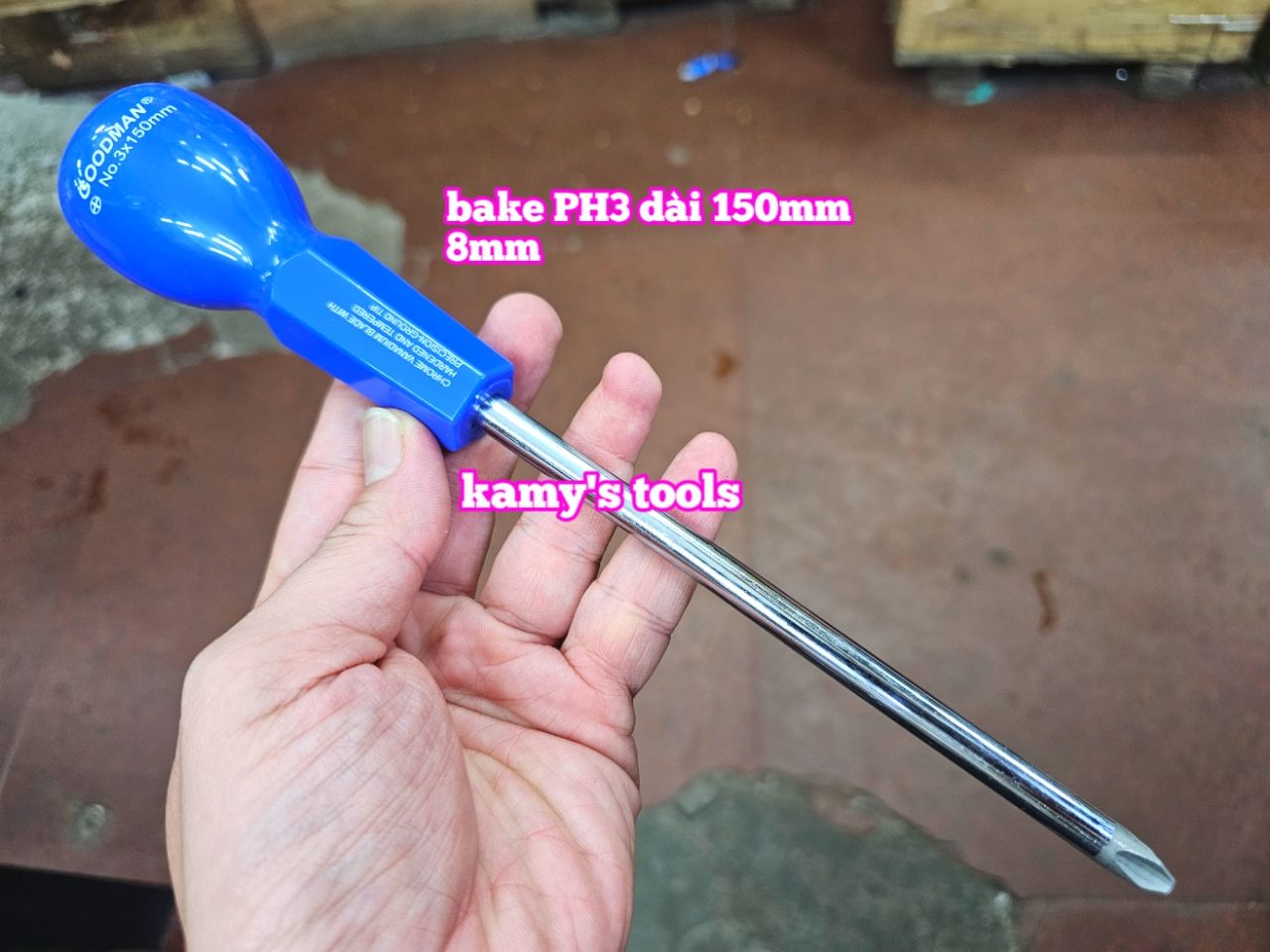 Tua vít bake dẹp Goodman 8mm Taiwan, tô vít 8mm