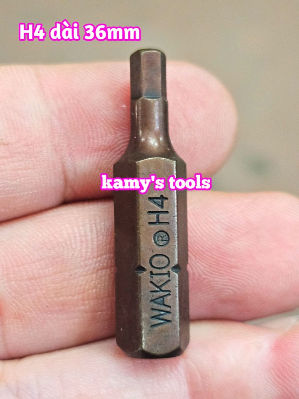 Mũi vít đóng lục giác thép nâu S2 cao cấp Wakio H4 H5 H6 H8
