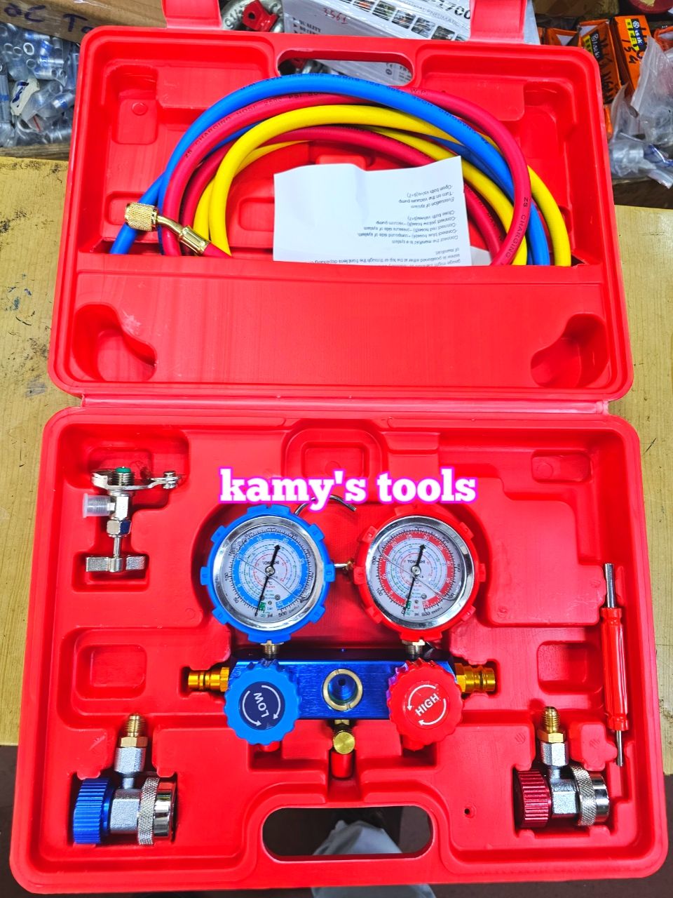 Bộ đồng hồ nạp ga lạnh điều hòa ô tô R134A R410A R22 R404A Trigoldte 503001