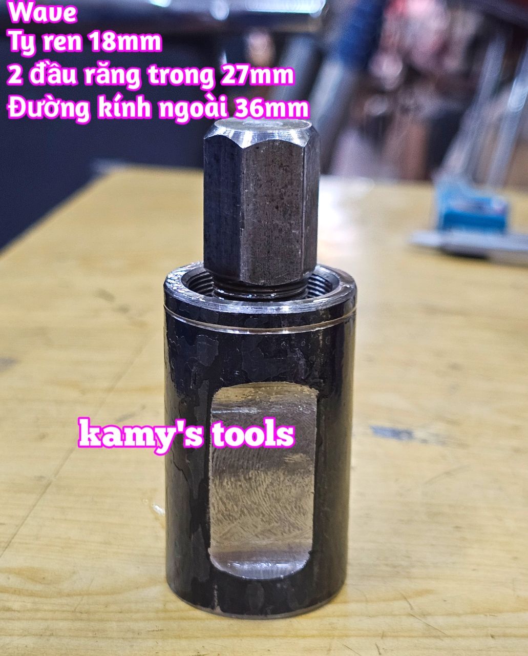 Cảo Vô Lăng Xe Wave 2 đầu răng trong 27mm kamytools