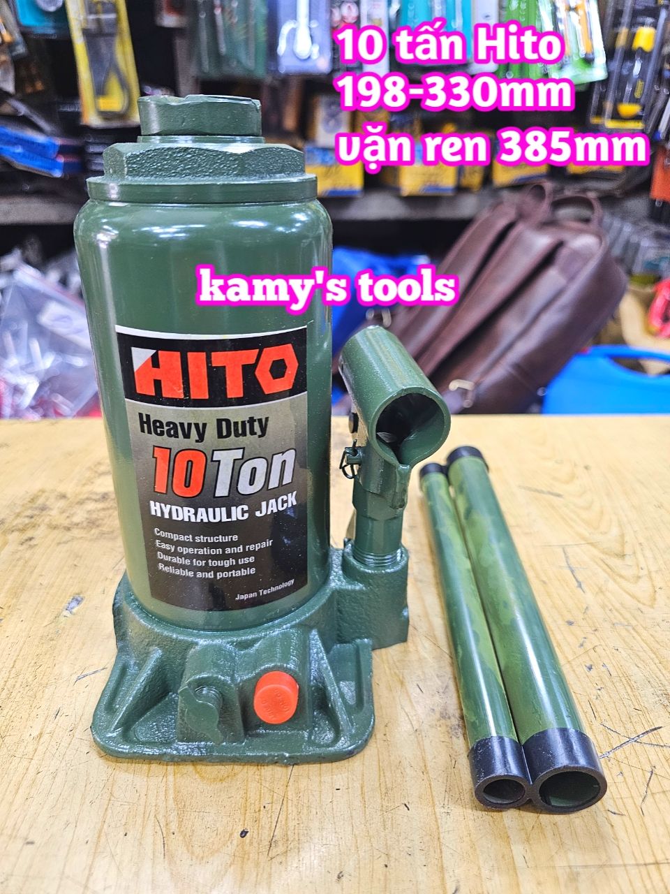 Kích con đội thủy lực 10 tấn HITO 198mm-330mm, kích thủy lực 10 tấn