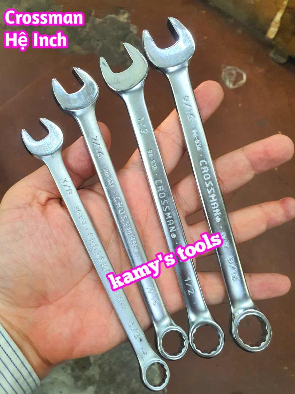 Cờ lê vòng miệng hệ inch Crossman 3/8 7/16 1/2 9/16 5/8 11/16 3/4 13/16 7/8 15/16 1 inch