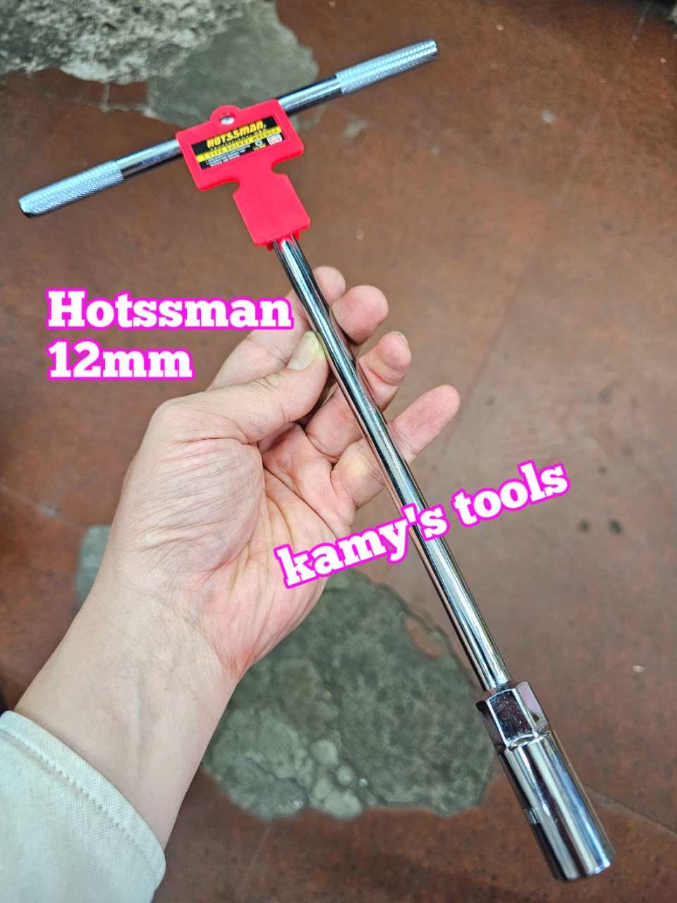 Cần tuýp chữ T lục giác Hotssman lọt lòng 21mm cỡ 8mm 10mm 12mm 13mm 14mm