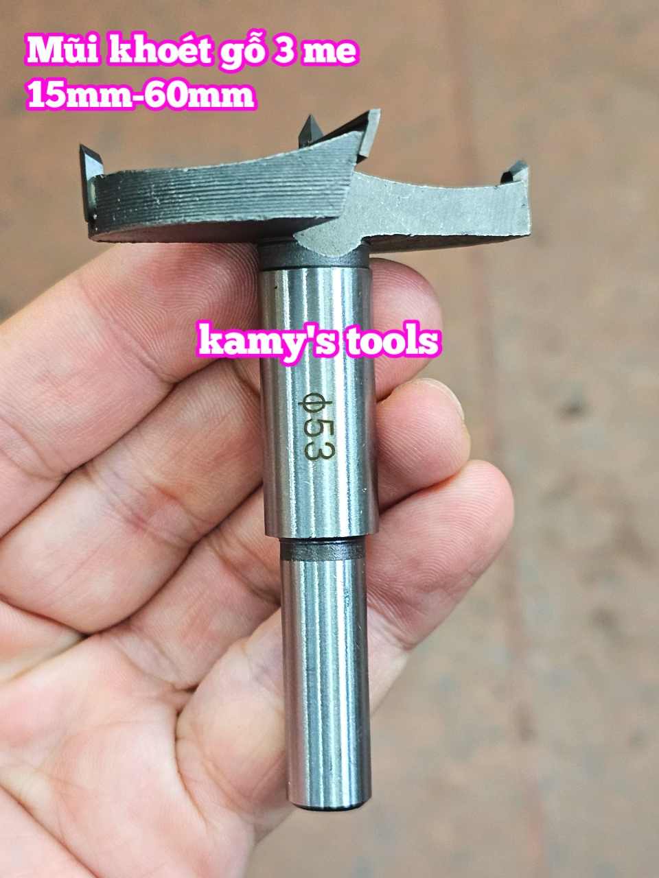 Mũi khoét gỗ khoan gỗ 3 me 16mm 18mm 20mm 21mm 22mm 24mm 25mm 27mm 30mm 32mm 35mm 38mm 40mm 42mm 45mm 50mm 55mm 60mm