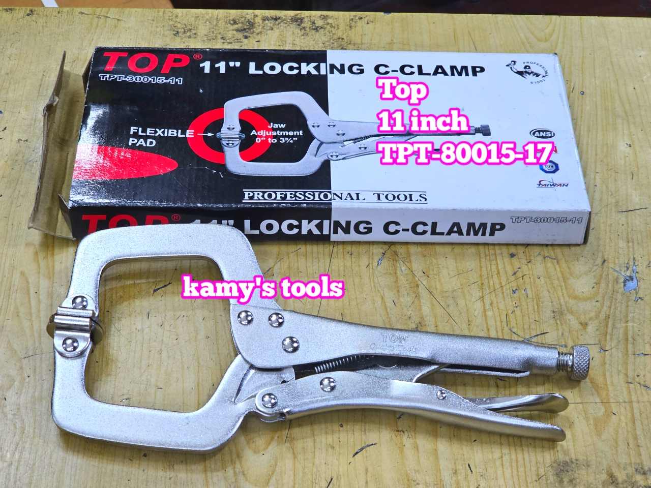 Kìm bấm chết mỏ kẹp hàn chữ C càng cua Top 11 inch 280mm TPT-30015-11