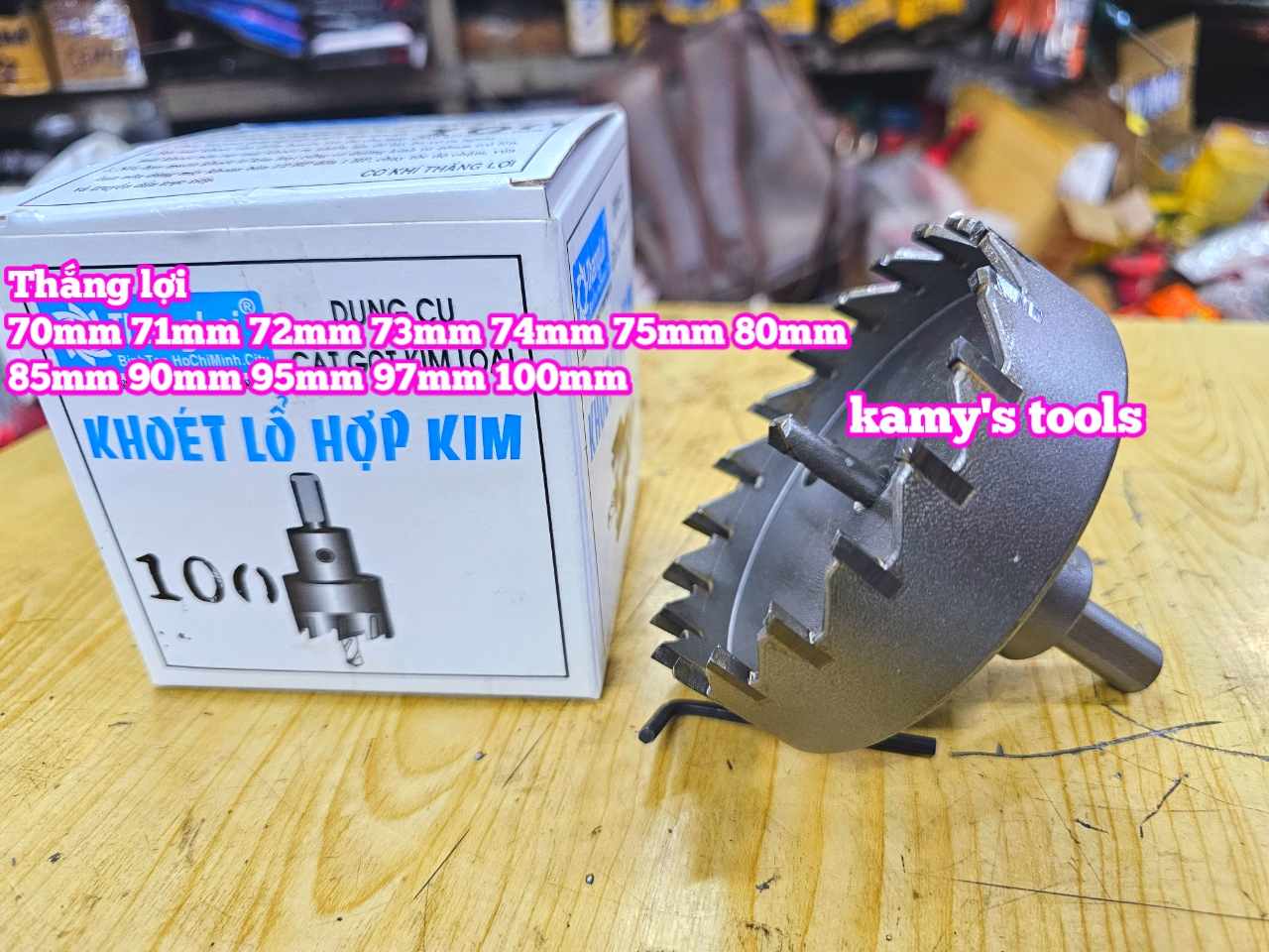 Mũi Khoét Lỗ Hợp Kim Thắng Lợi 70mm 71mm 72mm 73mm 74mm 75mm 80mm 85mm 90mm 95mm 97mm 100mm