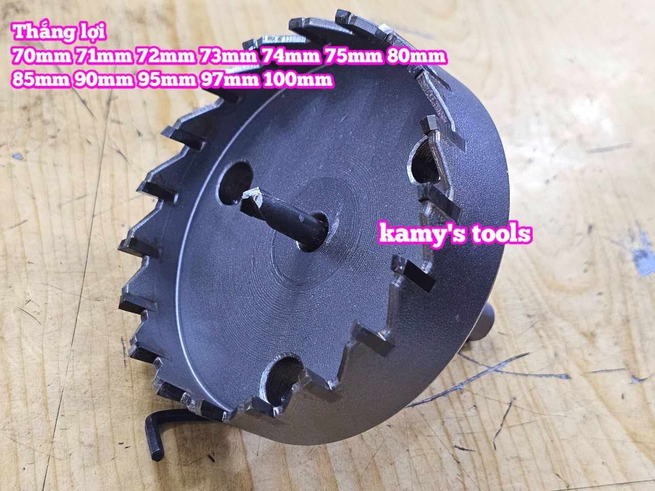 Mũi Khoét Lỗ Hợp Kim Thắng Lợi 70mm 71mm 72mm 73mm 74mm 75mm 80mm 85mm 90mm 95mm 97mm 100mm