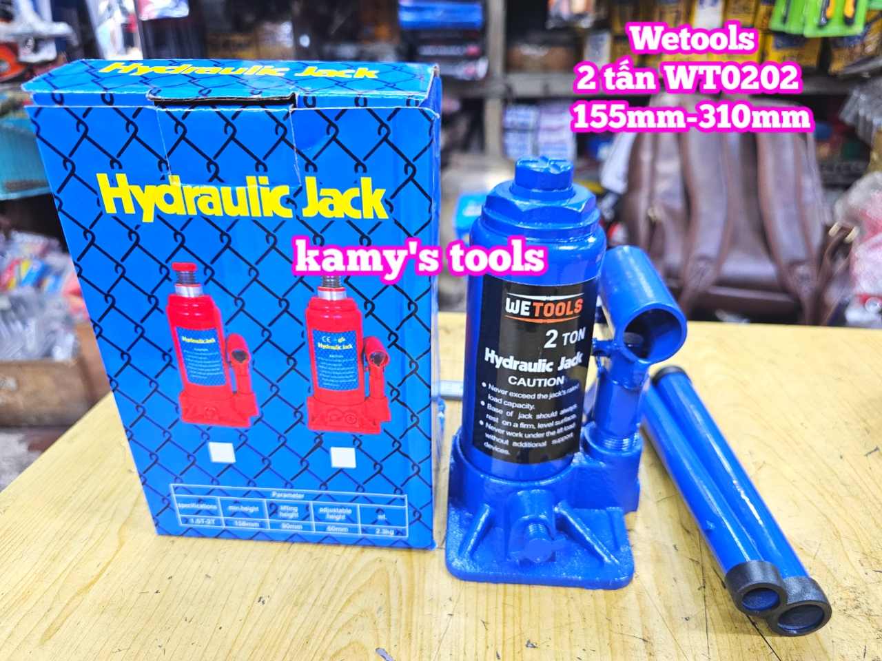 Kích con đội thuỷ lực 2 tấn Wetools WT0202 155mm-310mm
