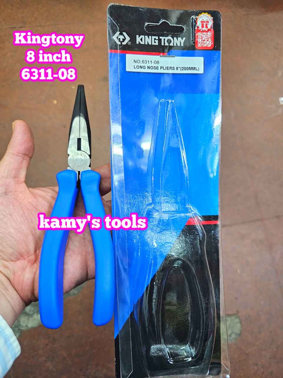 Kìm mỏ nhọn Kingtony 6311-08 dài 8 inch 200mm kìm mũi nhọn