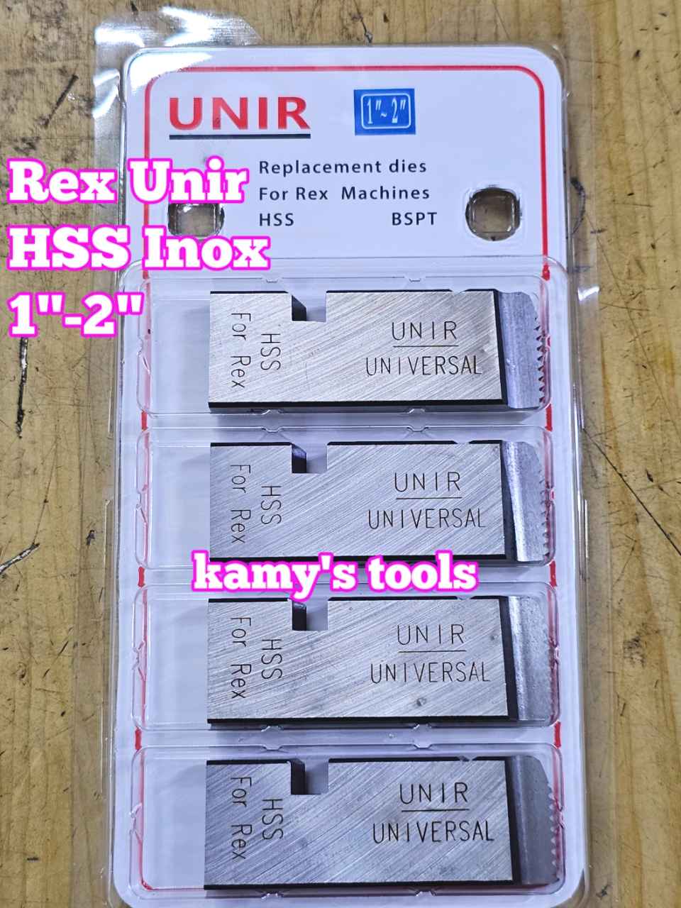 1-2 inch Dao tiện ren ống INOX HSS Rex hiệu Unir BSPT bản dao 27mm WTUR-0102S