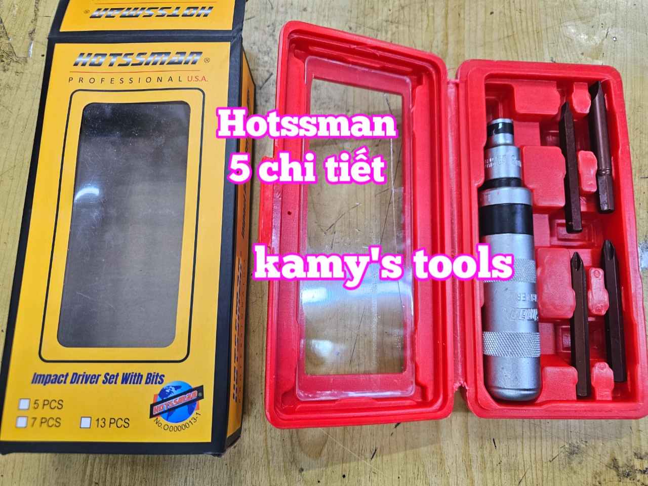 Bộ tua vít đóng tự động Hotssman 5 chi tiết