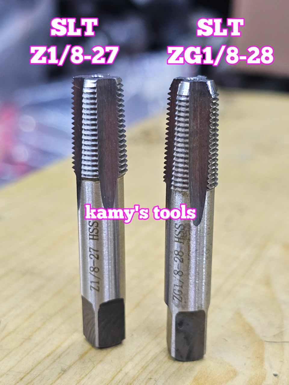 Taro ống rắc co 9.6mm răng côn HSS Shanghai ZG1/8-28 và Z1/8-27