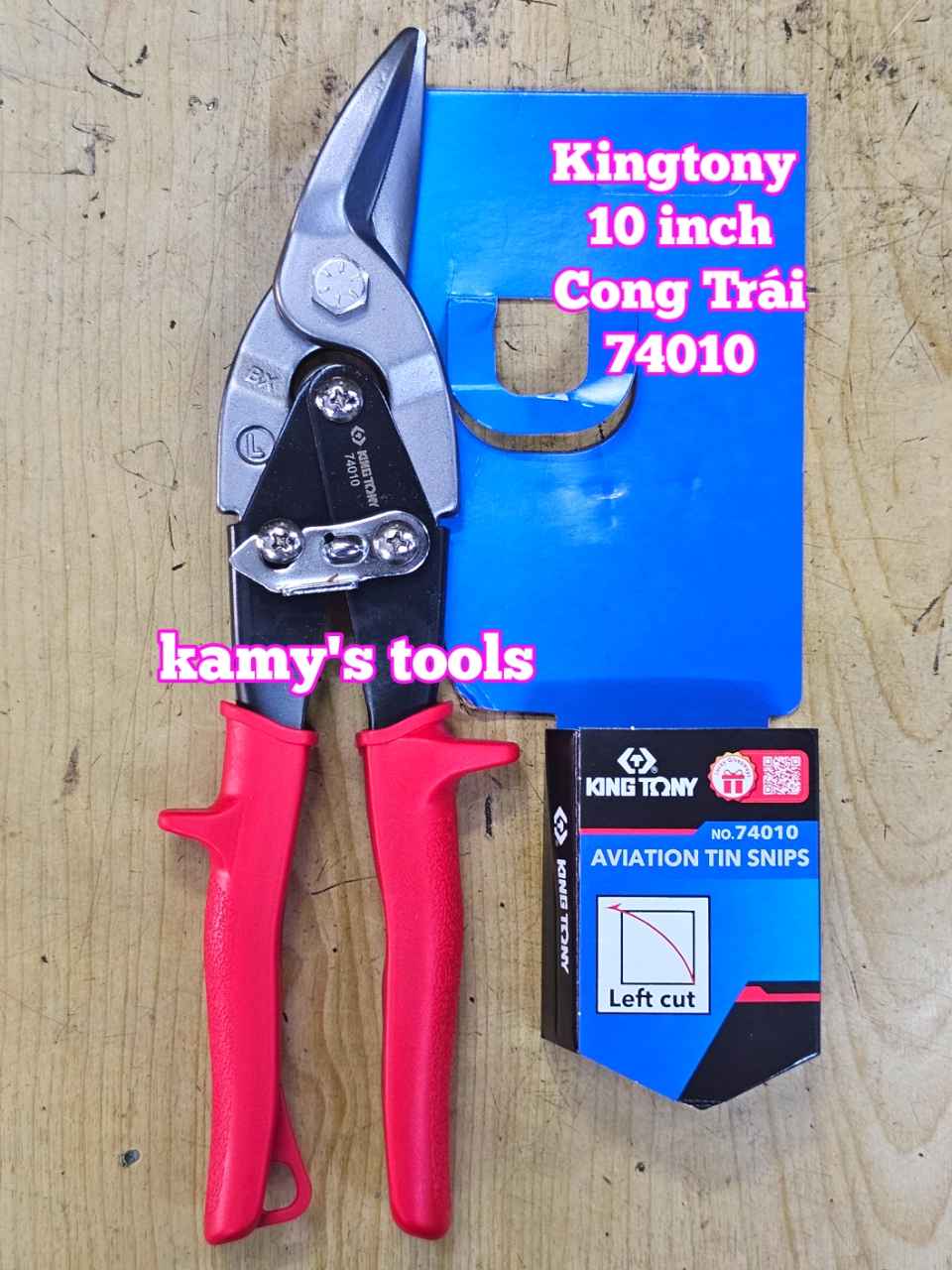 Kéo cắt tôn Kingtony 10 inch mũi thẳng, cong trái, cong phải model 74010 74020 74030