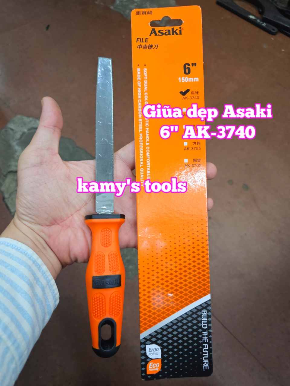 Dũa giũa dẹp sắt kim loại Asaki 6 inch 8 inch 10 inch 12 inch AK-3740 AK-3741 AK-3742 AK-3743