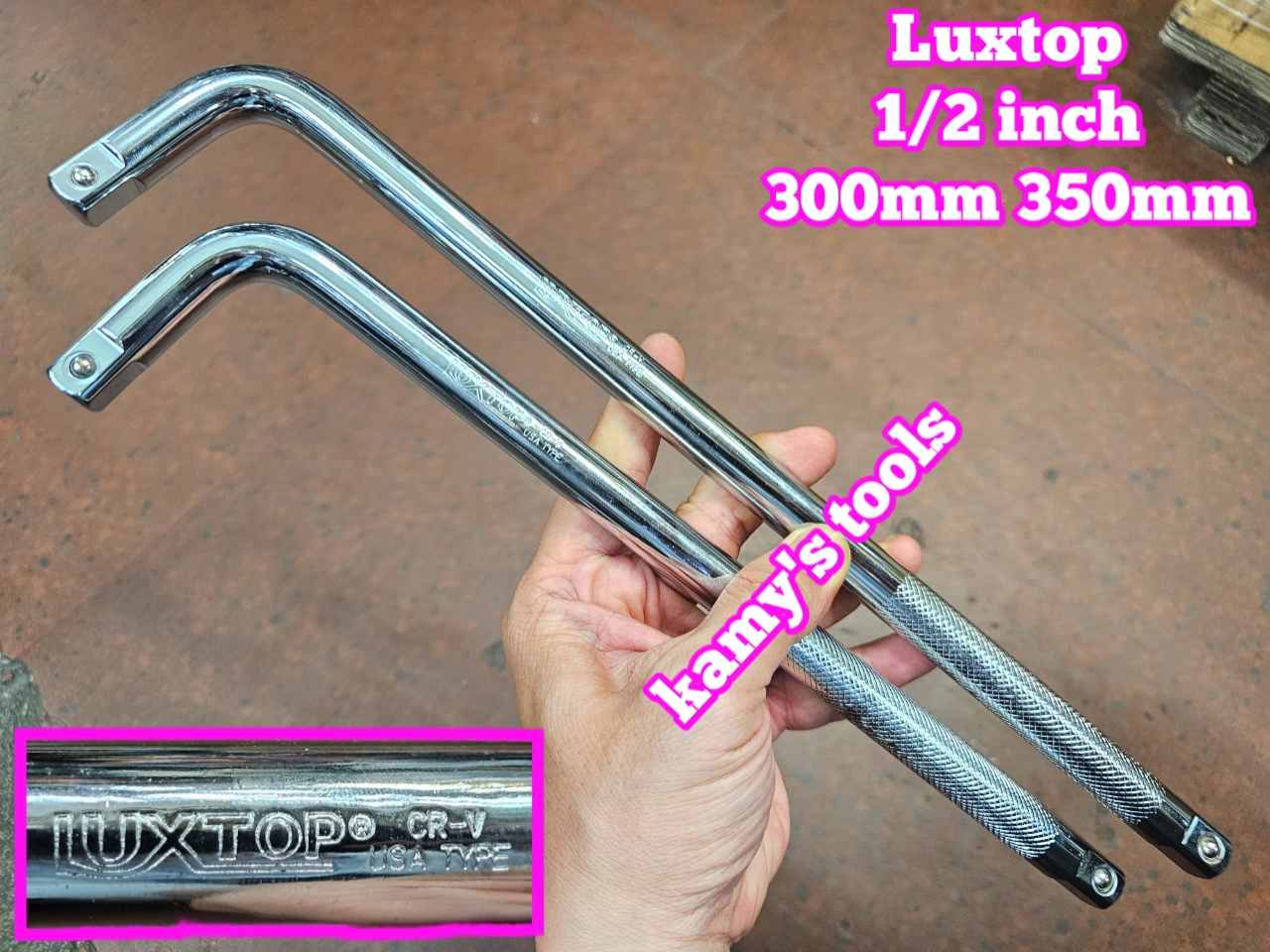 Cần Siết Đầu Cong L 1/2 inch Dài 300mm 350mm Luxtop (Cần L 1/2, Cần Tuýp L 1/2)