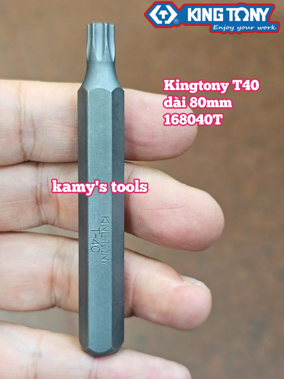 Mũi vít đóng đầu hoa thị bông 6 cạnh Kingtony T 168020, 168025, 168027, 168030, 168040, 168045, 168050, 168055 dài 80mm