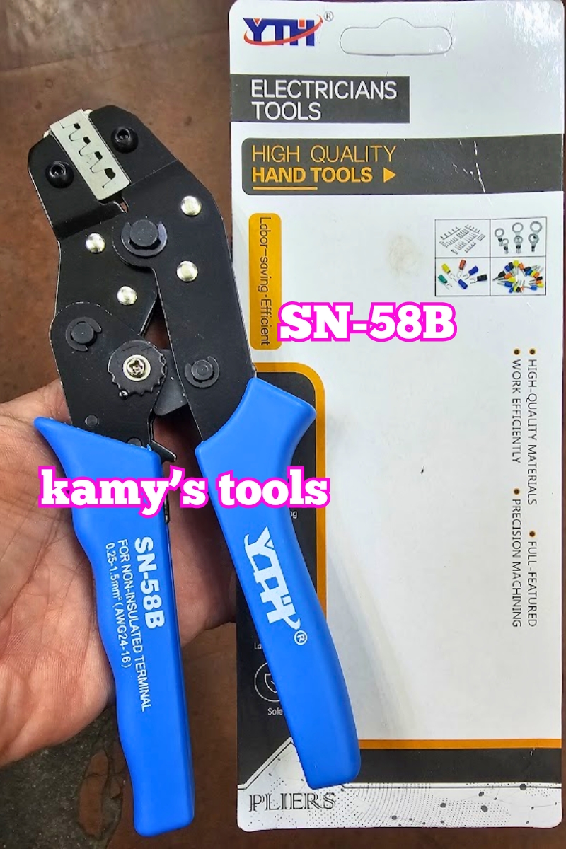 Kìm bấm cos 2 tầng YTH SN-58B = SN-28B + SN-48B dùng cho đầu cos Dupont 2.54/2.8/3.96/4.8/6.3 tiết diện 0.25-1.5mm2