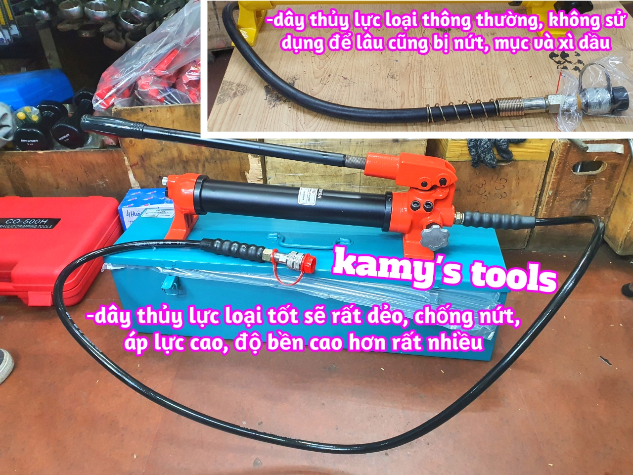 Bơm tay thủy lực CP-700 hiệu MODERN dây chống nứt, bơm nhanh gấp 2 lần