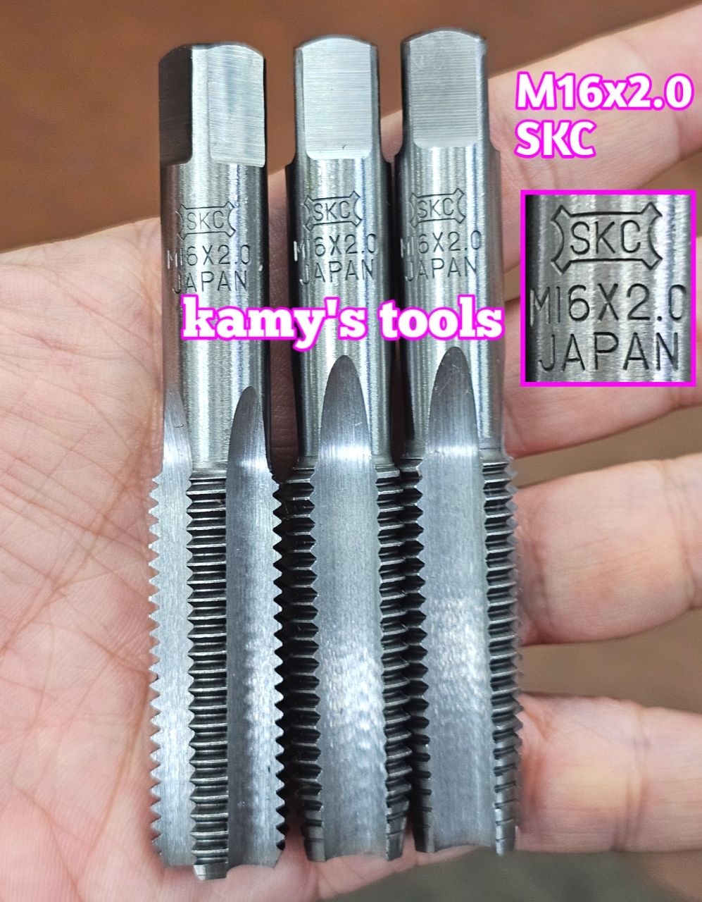 Bộ taro ta rô SKC nhật 3 mũi M16x2.0 dài 94mm đầu vuông 10mm