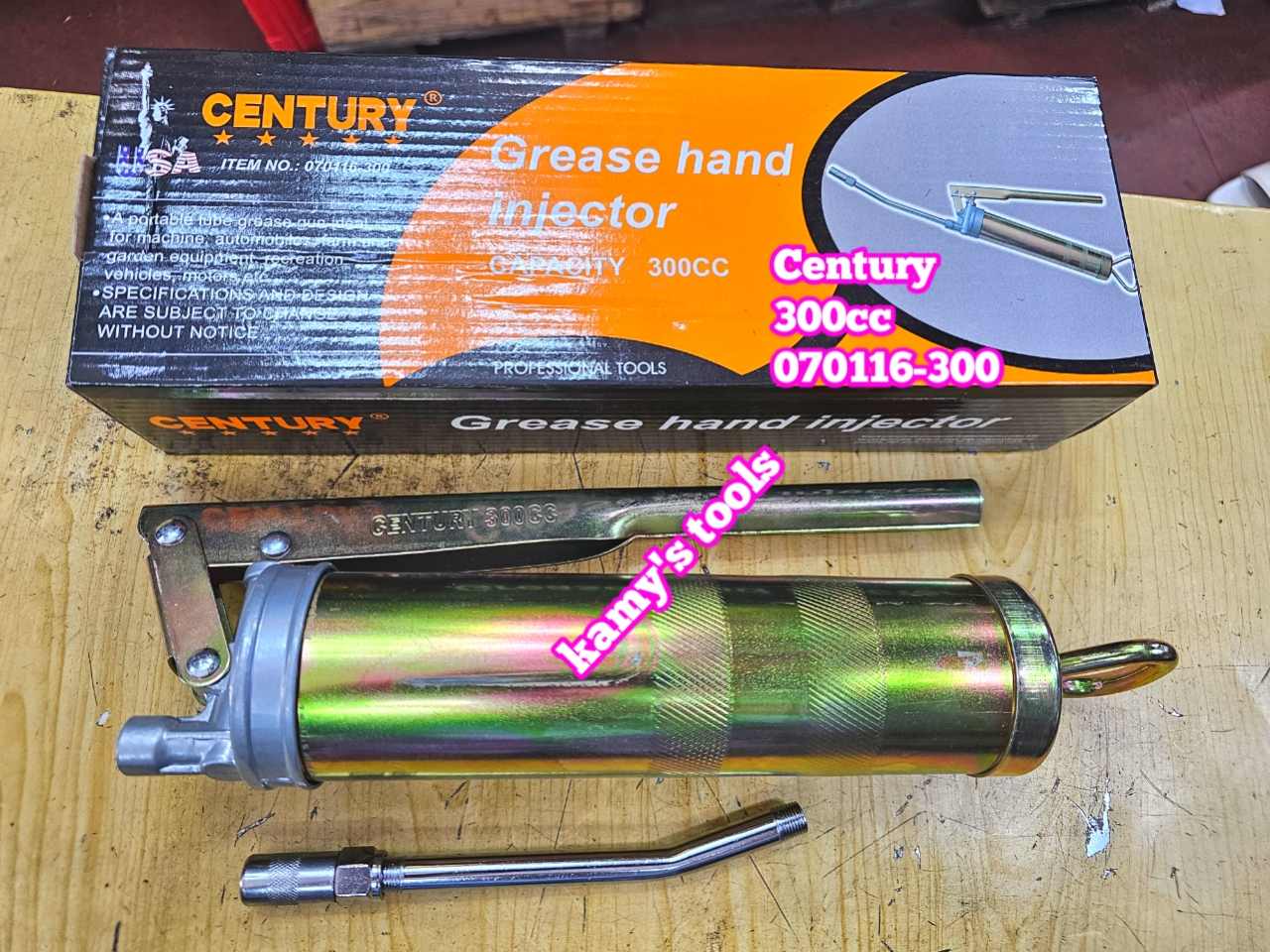 Bơm mỡ bằng tay 300cc Century 070116-300