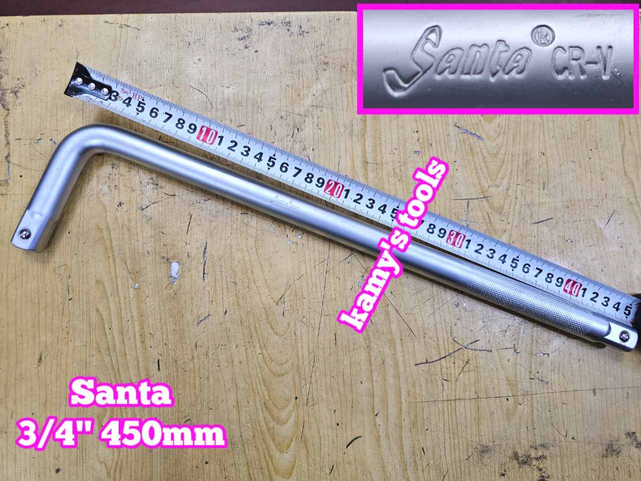 Cần tuýp cong L 3/4 inch dài 18 inch 450mm Santa 86-118