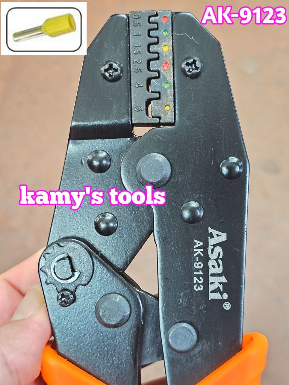 AK-9123 Kìm bấm cos kim Asaki 9 inch 0.5-6mm2