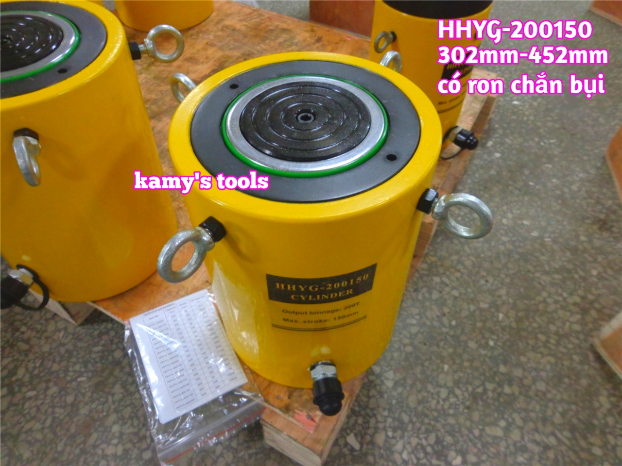 Kích thủy lực 200 tấn TLP hành trình 150mm HHYG-200150 302mm-452mm