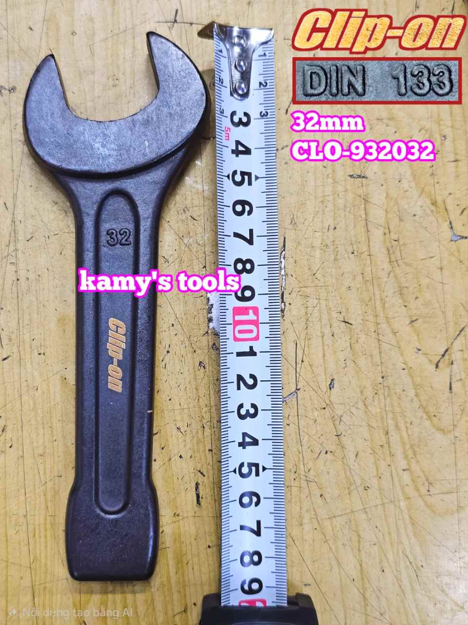 Cờ lê miệng đóng 32mm DIN133 Clip-On CLO-932032