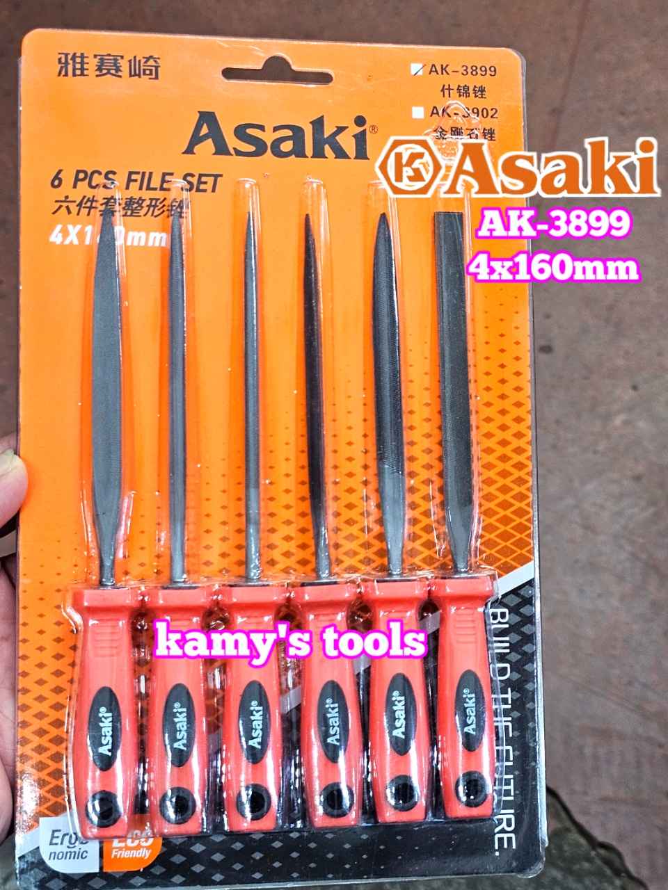 Bộ dũa giũa mini 6 cây Asaki AK-3899 cỡ 4mm 4x160mm