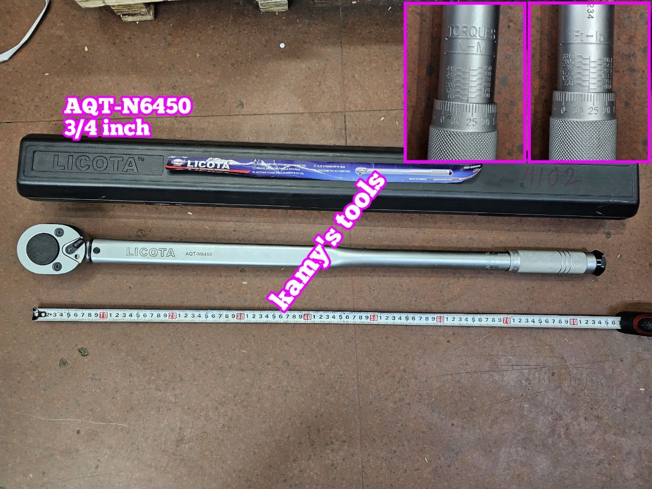 AQT-N6450 Cần siết lực Licota 3/4 inch 65-450Nm dài 850mm