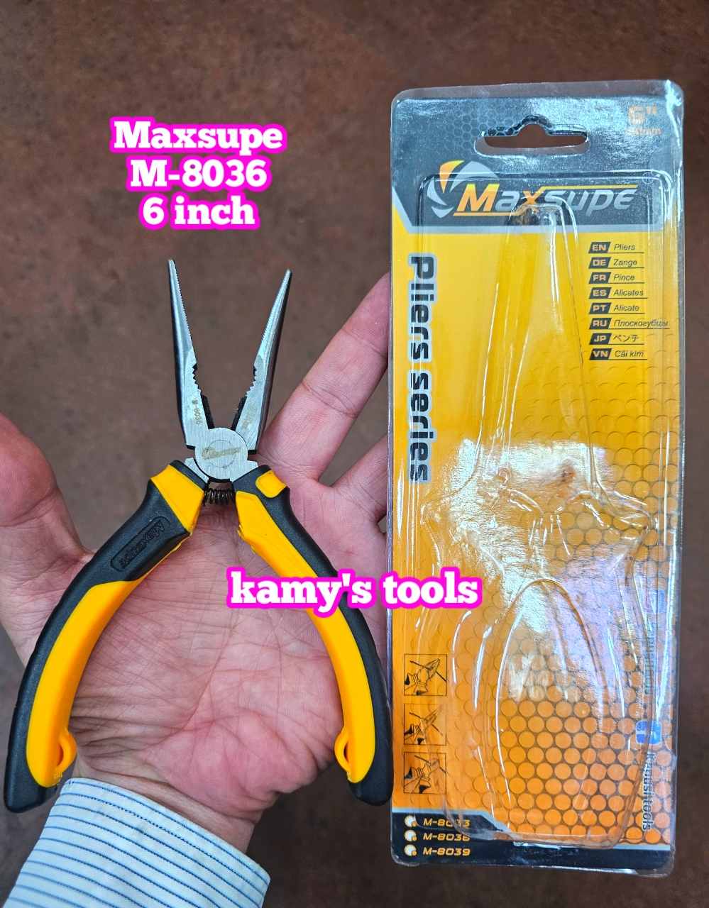 Kìm nhọn Maxsupe 6 inch 8 inch M-8036 M-8038