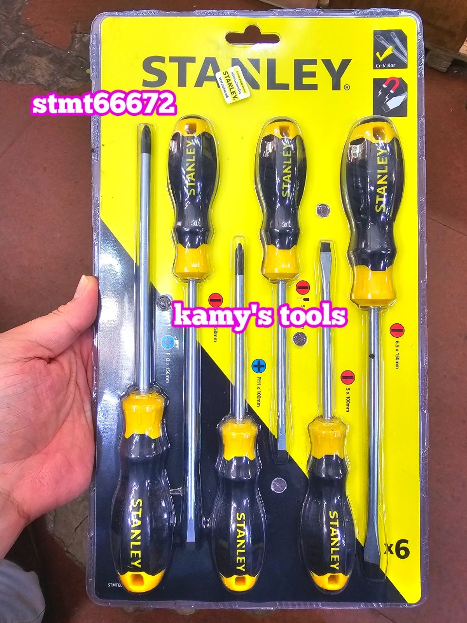 STMT66672 Bộ Tua vít bake và dẹp 6 chi tiết Stanley