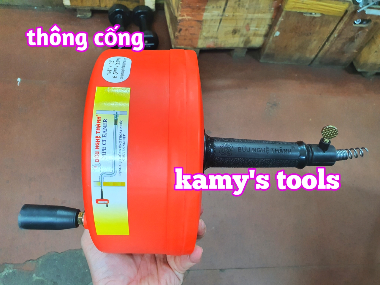 Dụng cụ thông cống cây thông cống dây lò xo thông cống Bửu Nghệ Thành