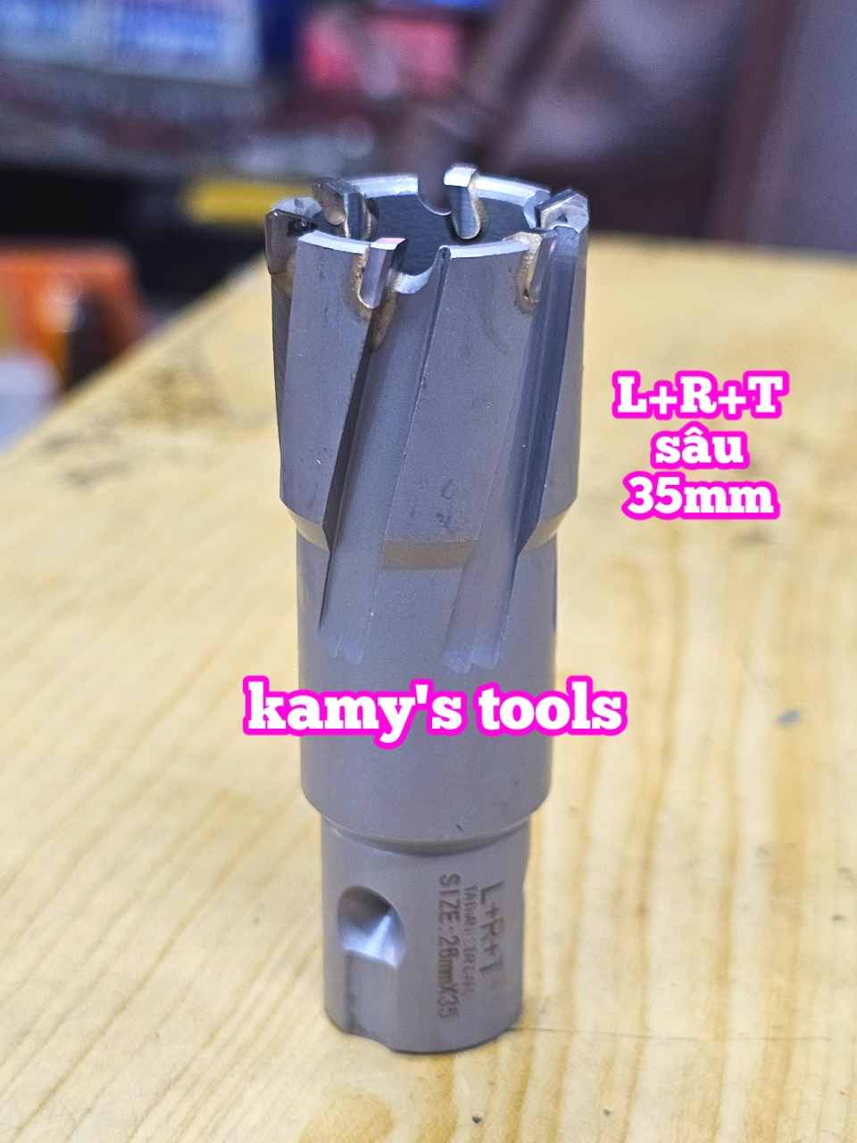 Mũi khoan từ có hợp kim L+R+T dài 35mm cỡ 21mm 22mm 23mm 24mm 25mm 26mm 27mm 28mm 29mm 30mm