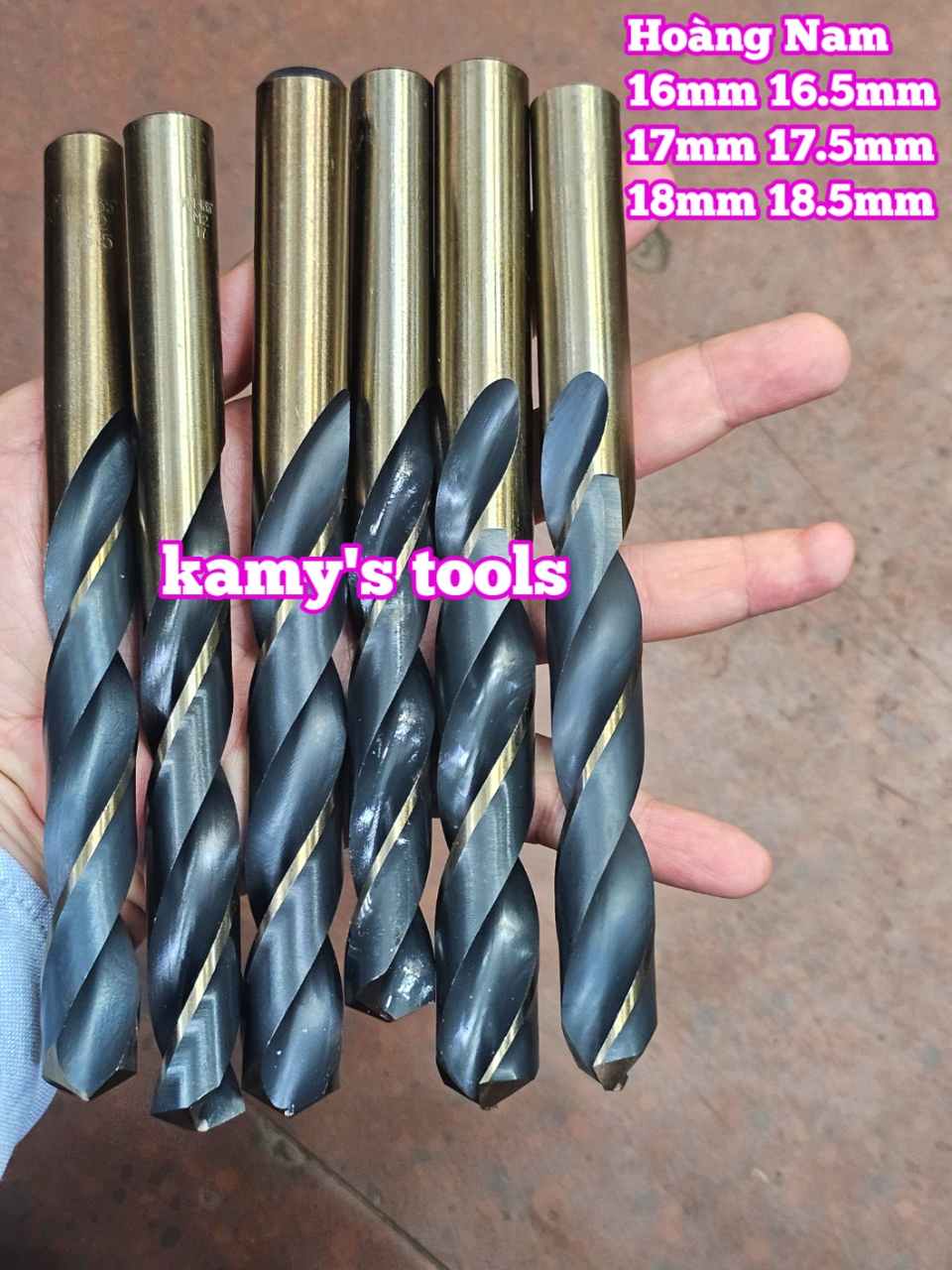 Mũi khoan inox pháp hoàng nam 16mm 16.5mm 17mm 17.5mm 18mm 18.5mm