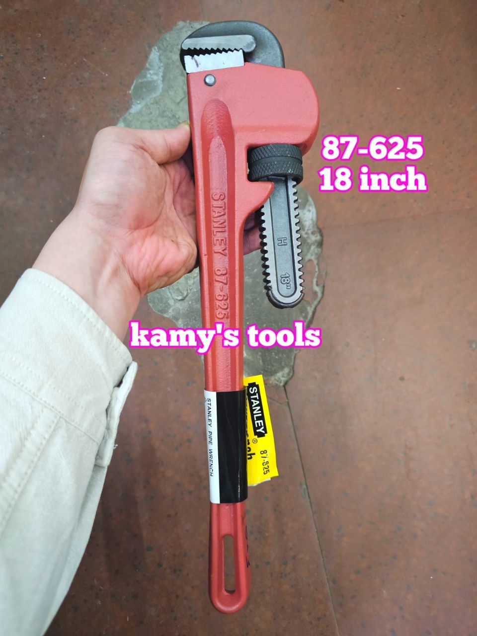 87-625 18 inch Mỏ lết răng Stanley 450mm mở tối đa 80mm