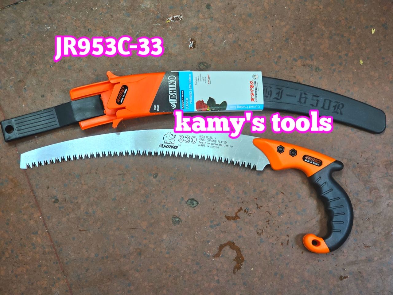 Cưa Gỗ Cầm Tay Rhino Lưỡi Dài 330mm Loại Cong JR953C-33 Hàn Quốc