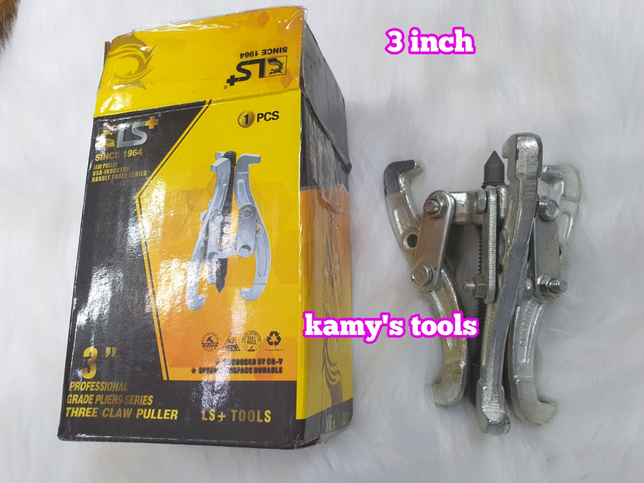 Cảo 3 chấu 3 inch 75mm và 4 inch 100mm LS+ model LS800101 LS800102, vam 3 chấu