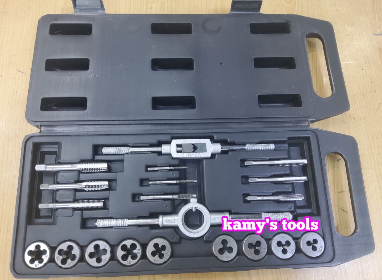 Bộ taro bàn ren 20 chi tiết ta rô ren hợp kim thép siêu cứng và bền hơn hộp nhựa mica