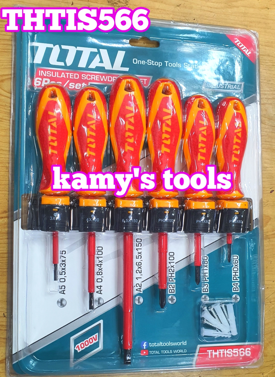 Bộ 6 tua vít cách điện total model THTIS566