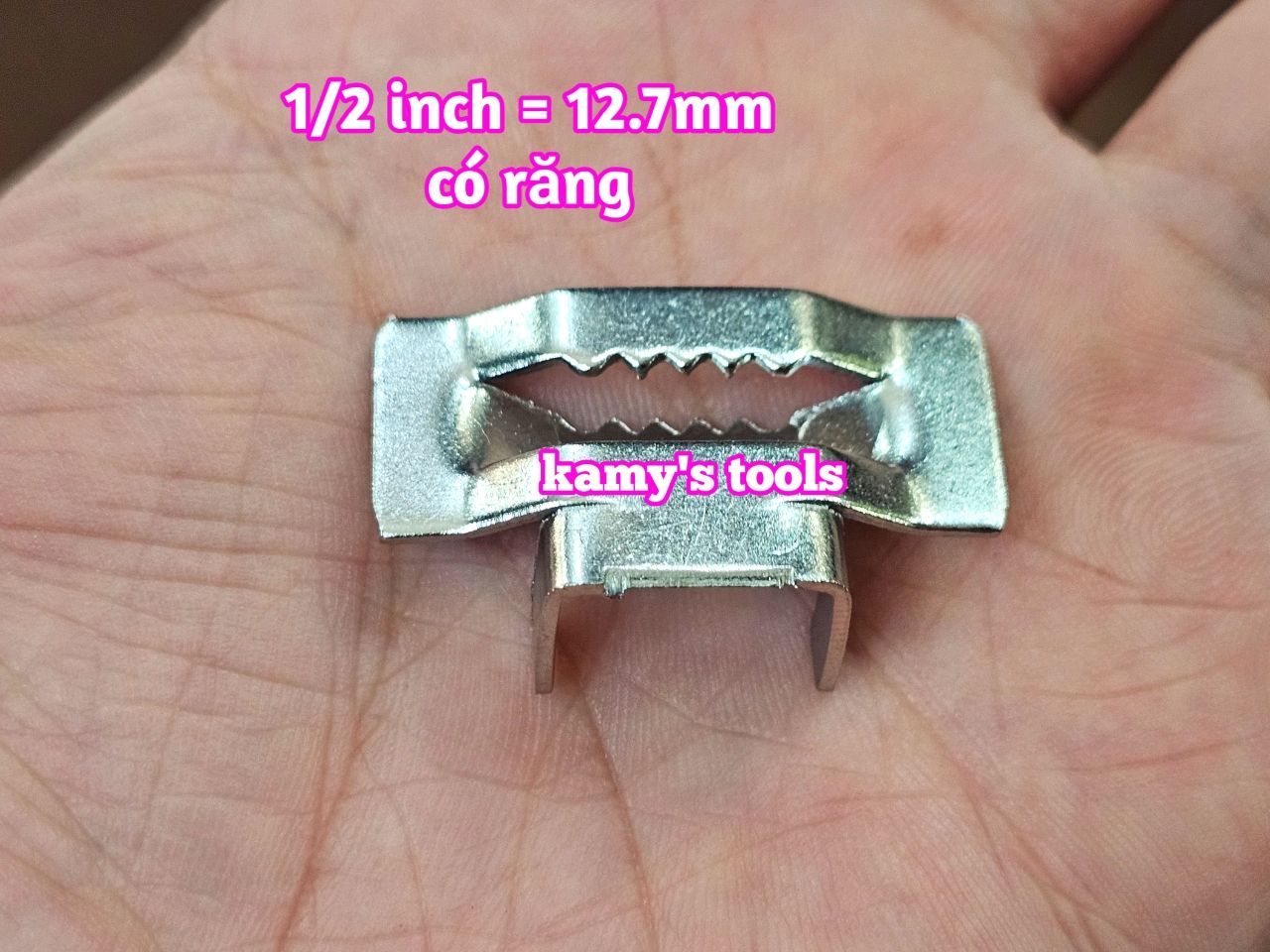 1/2 inch Combo 10 Cái khóa đai inox có răng 12.7mm inox 304 kamytools