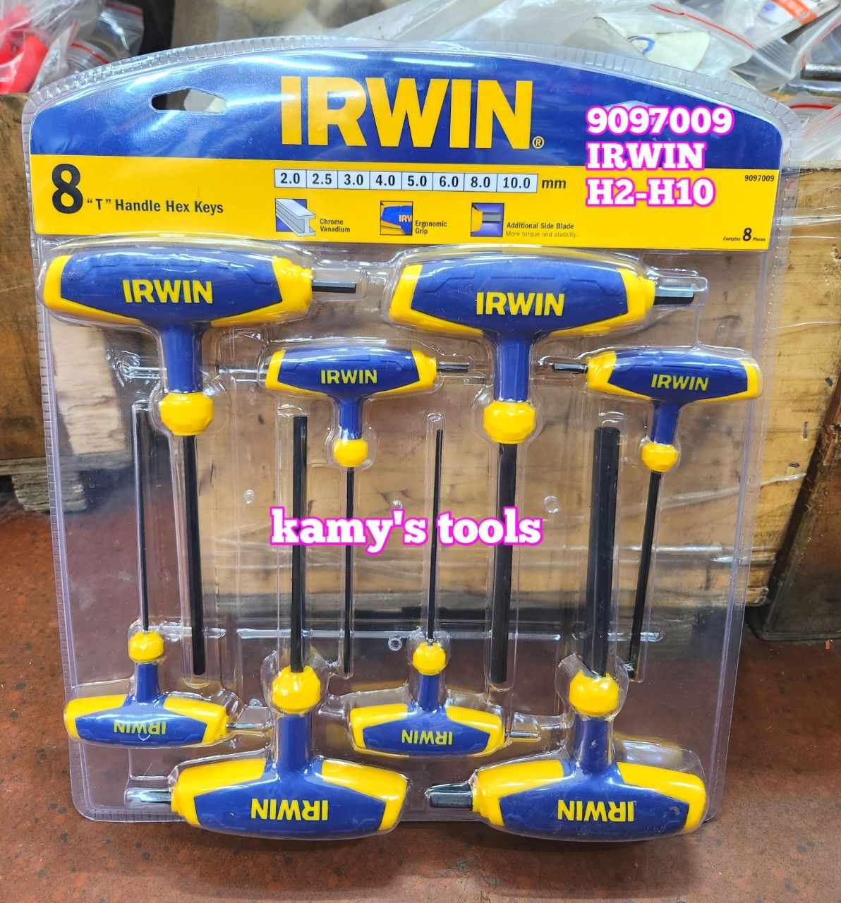 Bộ lục giác cán chữ T IRWIN 8 chi tiết 2mm-10mm 9097009