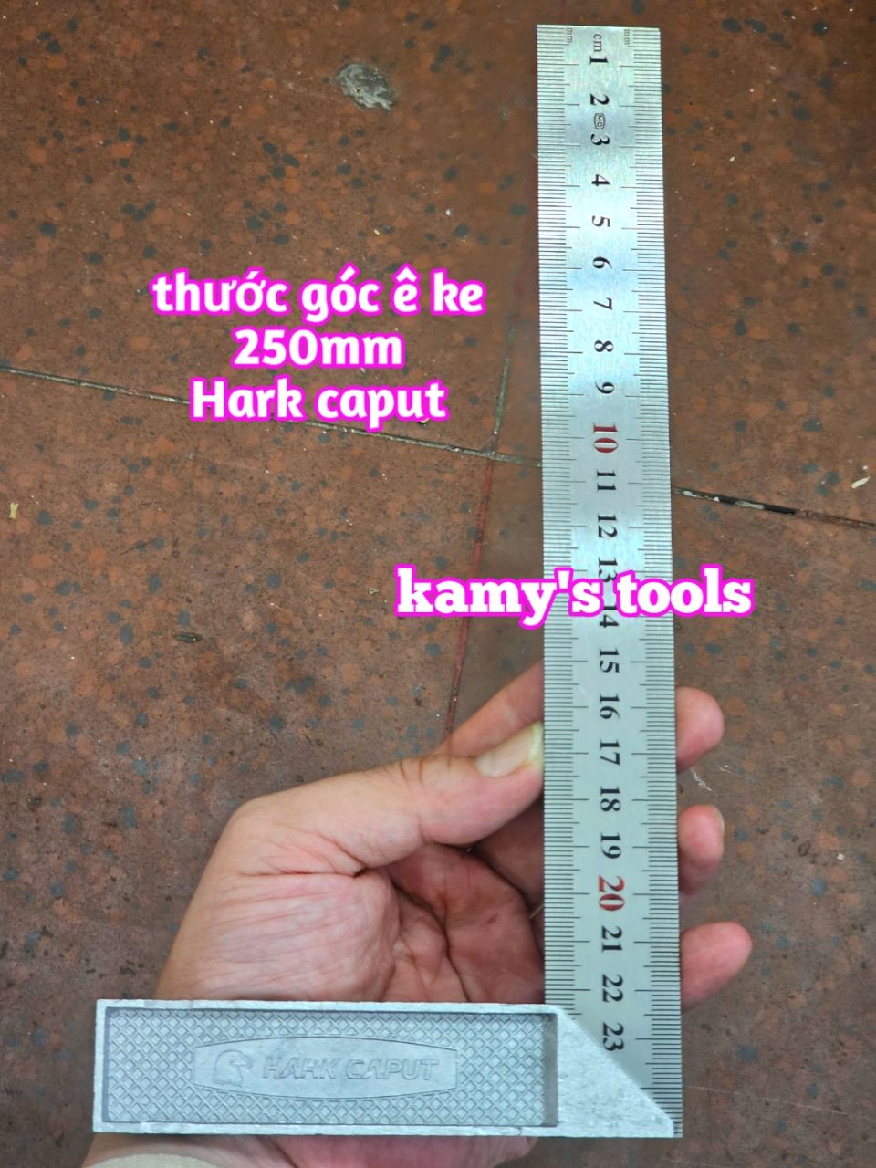 Thước ê ke đo góc vuông 25cm 30cm 50cm Hark Caput 250mm 300mm 500mm