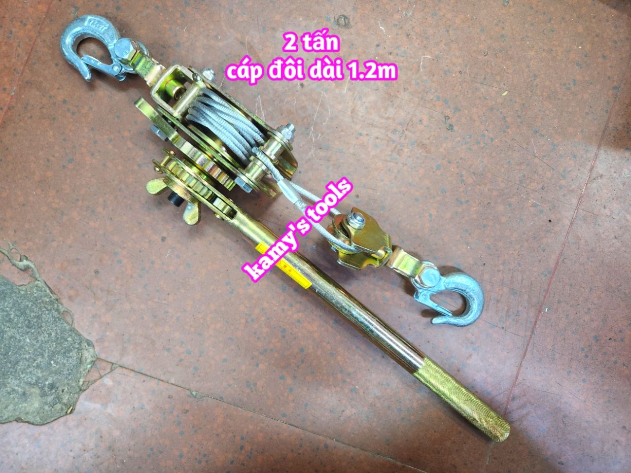 Kích căng cáp 2 tấn cáp đôi dài 1.2m Pat Ngk