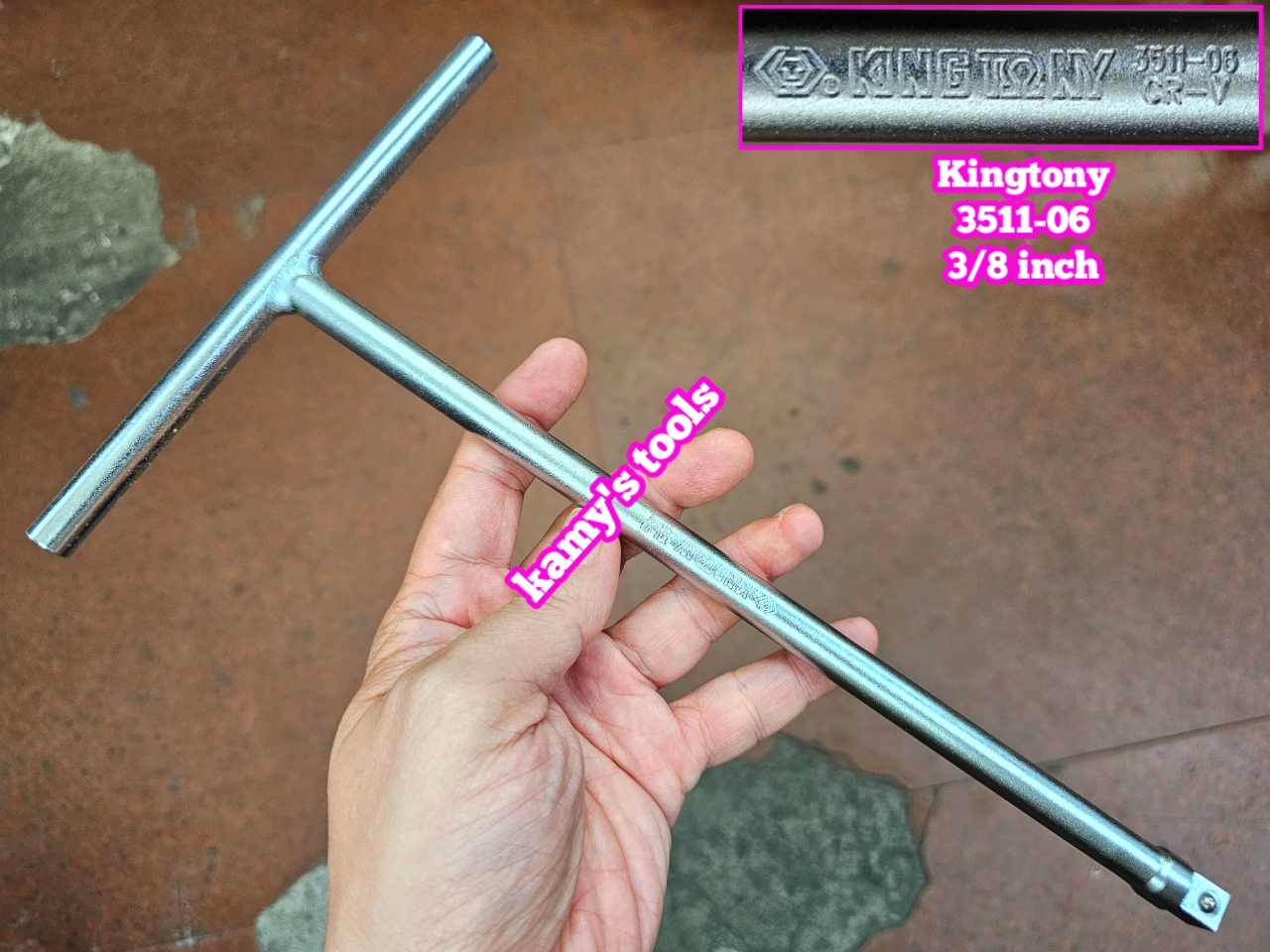 Cần tuýp chữ T 3/8 inch Kingtony model 3511-06 dài 6 inch 170mm