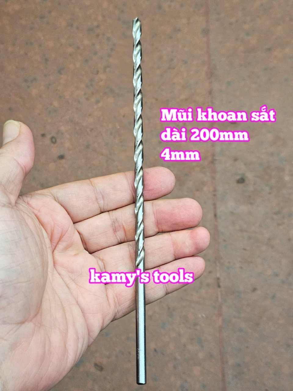 Mũi khoan sắt dài 200mm cỡ 4mm 5mm 6mm 7mm 8mm Wetools