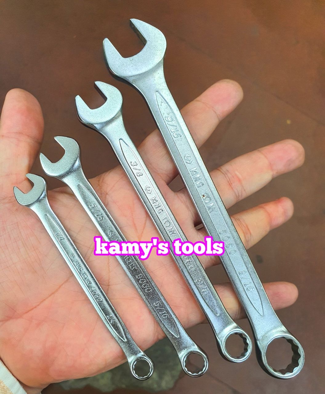 Cờ lê vòng miệng hệ inch Kingtony 1/4 5/16 3/8 7/16 1/2 9/16 inch model 5060-08 5060-10 5060-12 5060-14 5060-16 5060-18