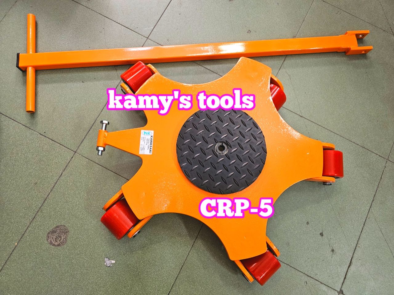 Con rùa lăn chuyển hàng xoay 360 độ 4 tấn CRP-5 với 5 bánh xe có tay cầm điều hướng Kawasaki