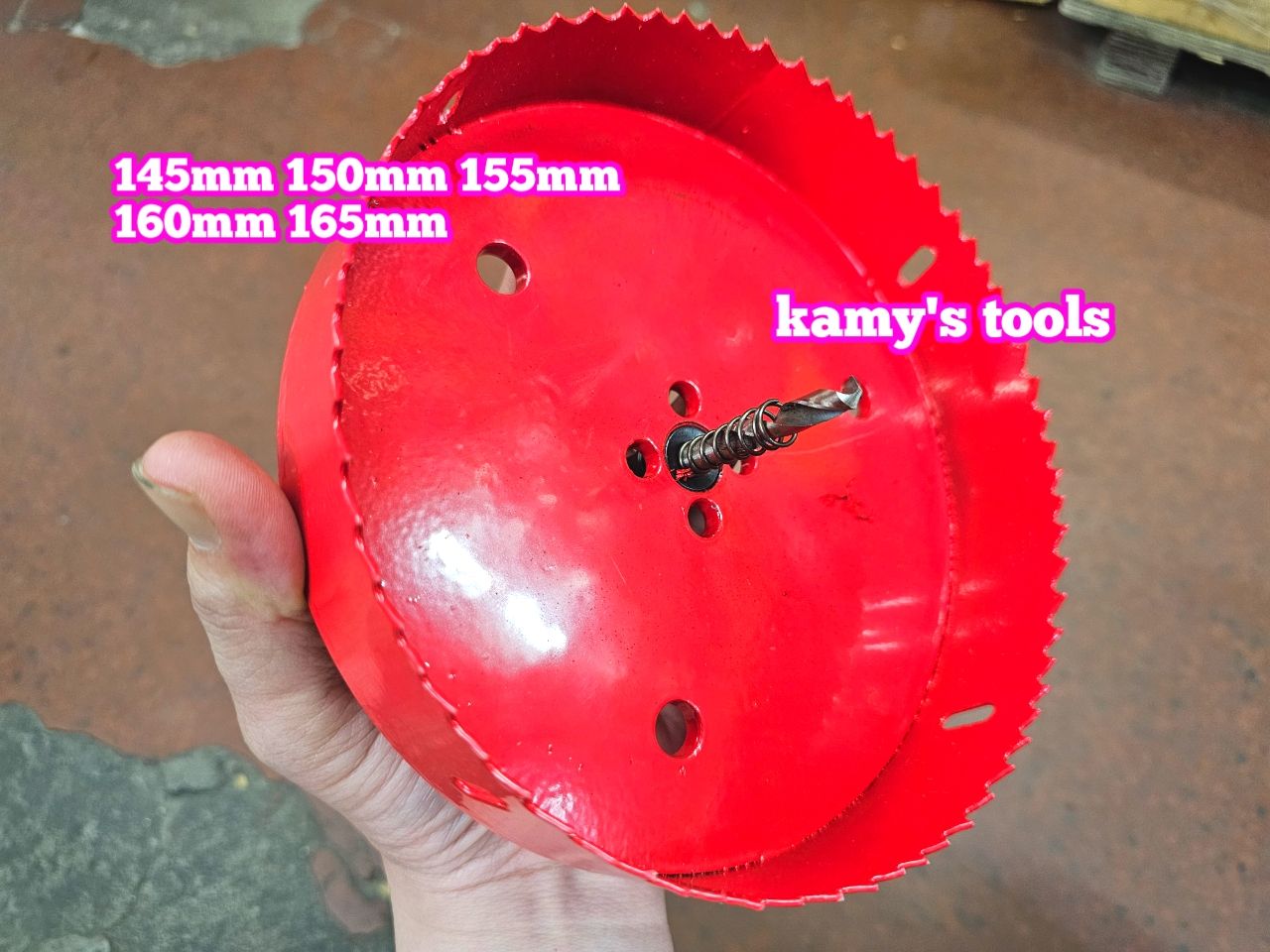 Mũi khoét lỗ tròn đa năng, mũi khoét sắt, mũi khoét gỗ HSS Bi Metal 145mm 150mm 155mm 160mm 165mm