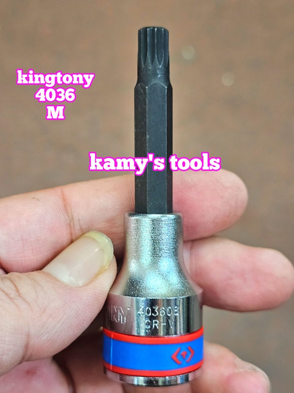 Đầu tuýp lú đầu sao 12 cạnh 1/2 inch Kingtony dài 80mm M5 M6 M8 M10 M12 M14 403605 403606 403608 403610 403612 403614